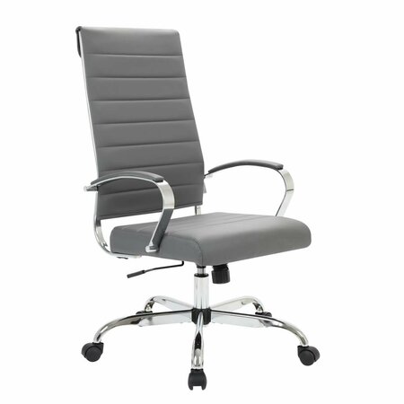 KD AMERICANA Benmar High-Back Leather Office Chair Grey KD3034527